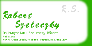 robert szeleczky business card