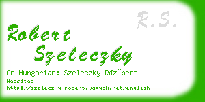 robert szeleczky business card